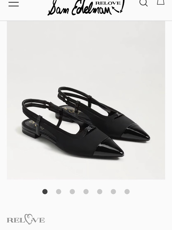 Sam Edelman Shoes - Sam Edelman Cecelia Slingback Cap Toe Flat - Black